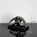 GobekUsa Golden Chain Skeleton Lock Home Decoration Figurine