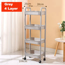GobekUsa Kitchen Storage Cart Rolling Utility Organizer Rack Shelf Trolley Cart