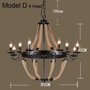 GobekUsa Industrial Hemp Rope Pendant Light with Iron Lampshade