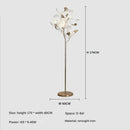 GobekUsa Ginkgo Leaf Floor Lamp - Modern Lighting for Living Room, Bedroom, Study