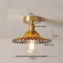 GobekUsa Glass Copper Nordic Ceiling Lamp for Living Room & Balcony.