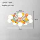 GobekUsa Kids LED Ceiling Light: Iron Sheet Glass Chandelier