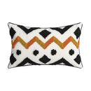 GobekUsa Geometric Tufted Cotton Canvas Embroidered Pillow Covers for Home Decor