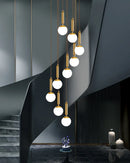 GobekUsa LED Glass Ball Chandelier: Stylish Lighting for Home, Hotel, and Indoor Spaces