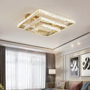 GobekUsa Crystal LED Ceiling Chandelier: Smart Dimmable Bedroom Lighting Fixture