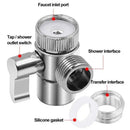 GobekUsa 3-Way Shower Head Diverter Valve | Three Function Switch Adapter - Bathroom Accessories