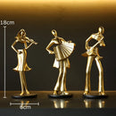 GobekUsa Accordion Musician Resin Sculpture for Aesthetic Room Decor