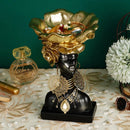 GobekUsa Black African Woman Resin Storage Figurine - Exotic Interior Decor Statue