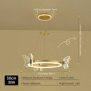 GobekUsa Gold Butterfly Crystal Chandelier Pendant Light for Elegant Living Room & Restaurant Decoration