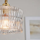 GobekUsa LED Brass Pendant Lamp Modern Clear Glass Dining Light