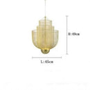 GobekUsa Grid Meshmatics Dimmable LED Chandelier Pendant - Modern Metal Design