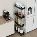 GobekUsa Bathroom Storage Rack with Wheels - Multi-Purpose Rolling Utility Cart