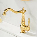 GobekUsa Gold Basin Faucet Single Handle Bathroom Sink Tap Hot Cold Mixer Tap