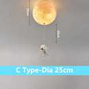 GobekUsa Astronaut Globe Ceiling Light for Kids Room - 18cm/20cm/25cm