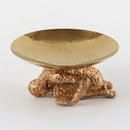 GobekUsa Golden Resin Handicraft Tray Figurine for Home Decor