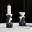 GobekUsa Grand Antique Marble Candlestick Holder: Modern French Fireplace Dining Table Centerpiece
