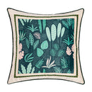 GobekUsa Green Leaves Moss Printed Velvet Cushion Cover for Home Decor