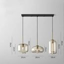GobekUsa Industrial Retro LED Glass Pendant Light Chandelier for Kitchen Restaurant