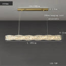 GobekUsa Glass Chandelier LED Ceiling Light Fixture Modern for Living Room Hotel Dining Hall