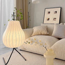GobekUsa Japanese Silk Floor Lamp: Wabi Sabi LED Fabric Lamp for Living Room & Bedroom