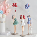 GobekUsa Balloon Girls Resin Home Decor Ornaments