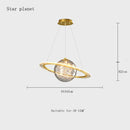 GobekUsa LED Acrylic Planet Pendant Light: Children Room Star Chandeliers for Living Room Bedroom