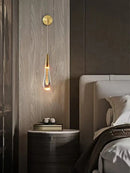 GobekUsa Crystal LED Wall Lamp Modern Minimalist Living Room Bedside Lamp