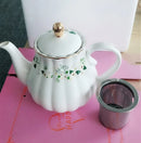 GobekUsa Elegant Gold Flower Cup & Saucer Set - Delicate Porcelain Tea Coffee Mug