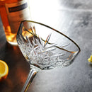 GobekUsa Gold Rim Coupe Goblet Glass for Cocktails and Champagne