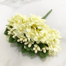 GobekUsa Ivory Flower Cherry Stamen Berries Bundle for DIY Christmas Wedding Decor