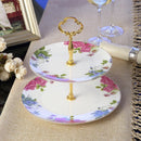 GobekUsa Bone China Fruit Plates Set Cake Stand Buffet Dishes Tray Tableware Decoration