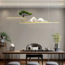GobekUsa Acrylic Mountain Peak Pendant Lights for Chinese Living Room Study Zen Restaurant