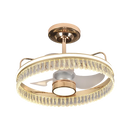 GobekUsa Black Gold LED Ceiling Fan Chandelier: Luxury Nordic Modern Design