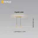 GobekUsa Adjustable LED Pendant Light in Black/Gold for Office Dining Living Room