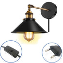 GobekUsa Industrial Black Wall Lamp Sconce for Living Room Bedroom Restaurant E27