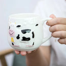 GobekUsa Cow Ceramic Mug: Cute 3D Animal Coffee Cup for Kids and Adults