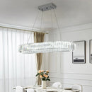 GobekUsa Crystal Oval LED Chandelier: Nordic Design Pendant Light for Living, Bedroom, Hotel