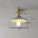 GobekUsa Ceramic LED Ceiling Light Modern White Porch Balcony Luminaria
