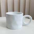GobekUsa 400ml Ceramic Coffee Mug with Round Handle, Home Drinking Cup