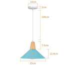 GobekUsa Blue Nordic Pendant Lights E27 Modern Hanging Lamps for Living Dining Kitchen