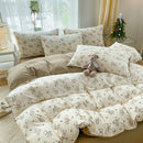 GobekUsa Cartoon Heart Plant Floral Print 3Pcs Set (Duvet Cover + Pillowcases)
