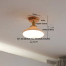 GobekUsa Lotus Glass LED Ceiling Light with Copper Base - Modern Nordic Design