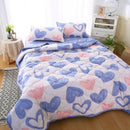 GobekUsa Daisy Print Quilted Summer Quilt Set in Soft Breathable Fabric