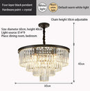 GobekUsa Crystal Gold Black LED Chandelier: Modern Multi-Storey Pendant Lamp Lighting