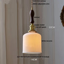 GobekUsa Ceramic LED Pendant Lamp, Modern Nordic Design, Adjustable 2m Wire, White Finish
