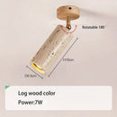 GobekUsa LED Natural Stone Spotlights for Ceiling and Wall, Walnut Log Wood, E27 Bulb