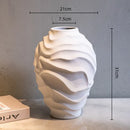 GobekUsa Geometric Spiral Ceramic Vase Flowerpot, Fruit Platter, Home Decor Accessories