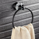 GobekUsa Crystal Towel Holder: Elegant Chrome Towel Ring for Classic Bathroom, Wall Mounted Rack