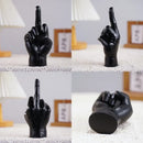 GobekUsa Black Gold Middle Finger Sculpture: Modern Home Decor Figurine & Shelf Accessory