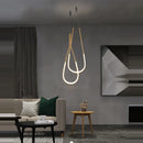 GobekUsa Art Deco Gold Black LED Designer Pendant Light for Dinning Room